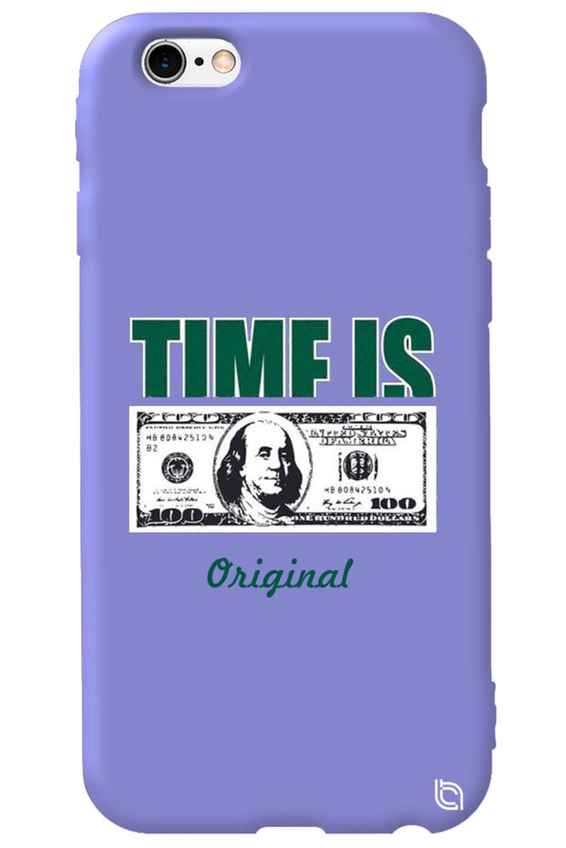 iPhone 6 6S Lilac Premium Velvet Money Patterned Silicone Phone Case