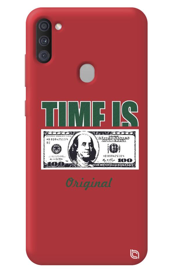 Samsung A11 Red Premium Velvet Money Patterned Silicone Phone Case