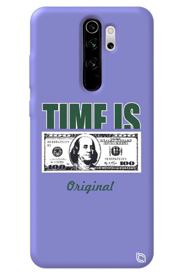 Xiaomi Redmi Note 8 Pro Lilac Premium Velvet Money Patterned Silicone Phone Case