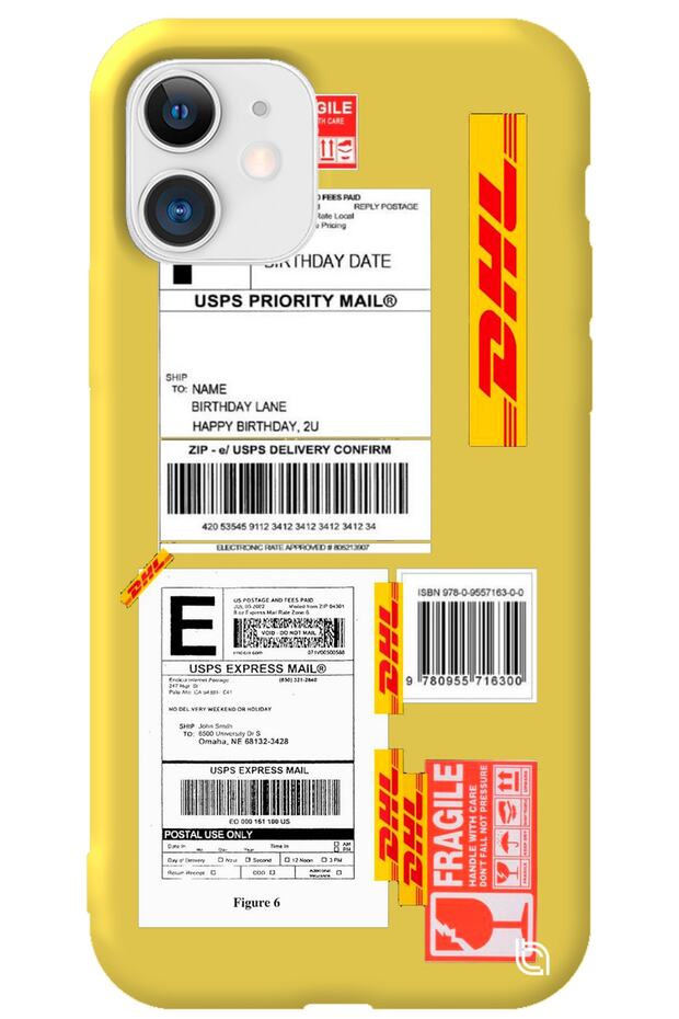 iPhone 11 Yellow Premium Velvet Inside Express Patterned Silicone Phone Case