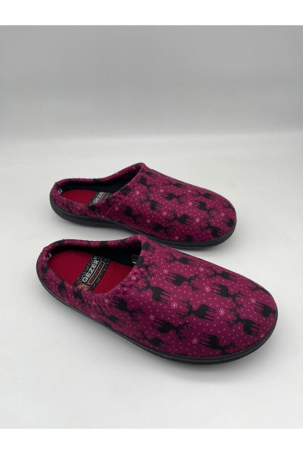 Kışlık Ev Terlik Geyik Desenli - 2