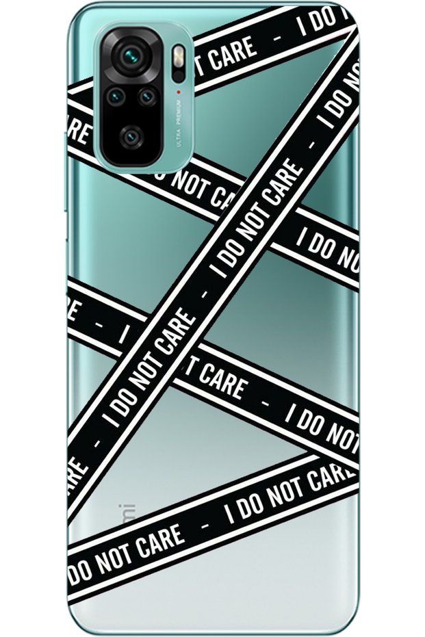 Xiaomi Redmi Note 10S Dont Care Patterned Transparent Silicone Case