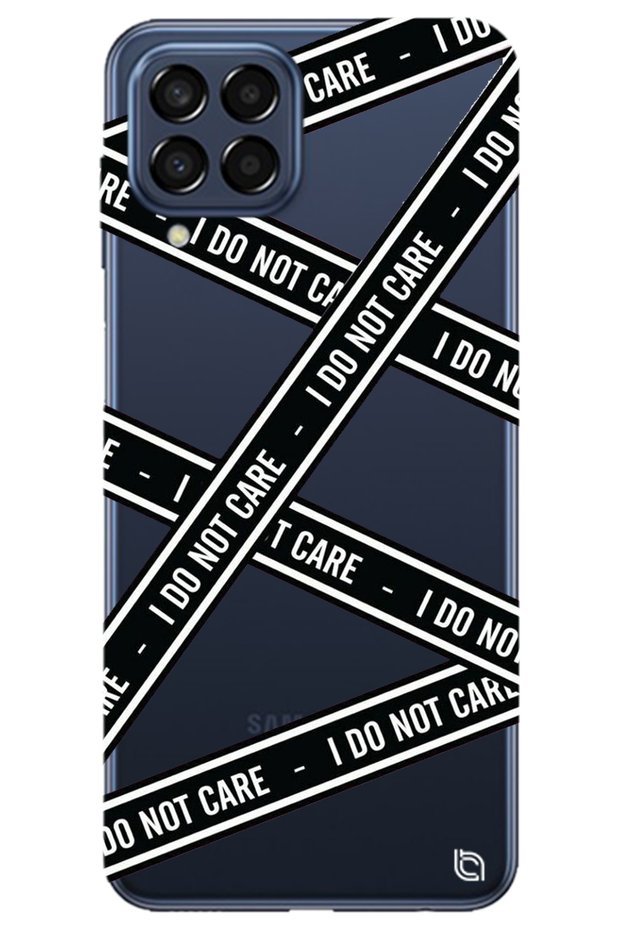 Samsung M22 Transparent Premium Dont Care Patterned Silicone Phone Case