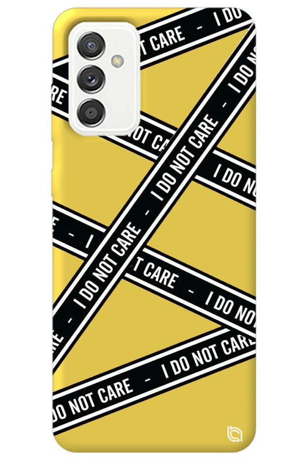 Samsung M52 Yellow Premium Velvet Inside Dont Care Patterned Silicone Phone Case