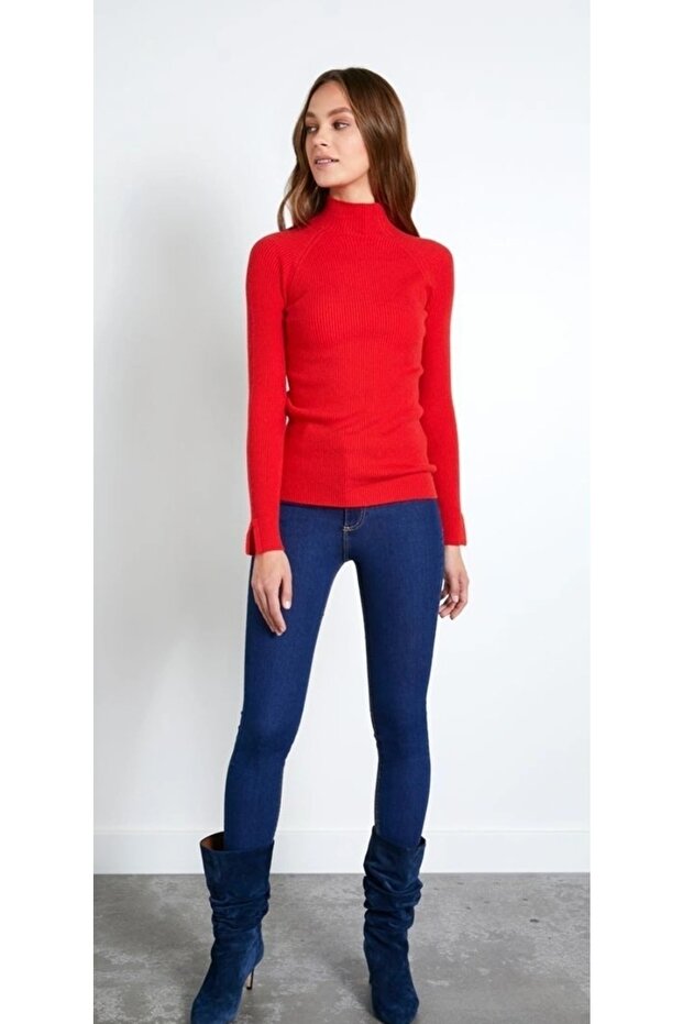 Women's Turtleneck Turtleneck Ribbed Sweater