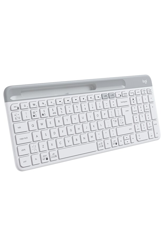 K580 Ultra Ince Çoklu Cihaz Özellikli Türkçe Bluetooth Klavye - Beyaz - 1