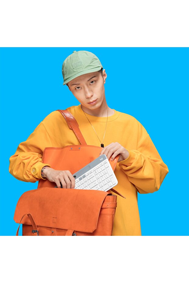 K580 Ultra Ince Çoklu Cihaz Özellikli Türkçe Bluetooth Klavye - Beyaz - 5