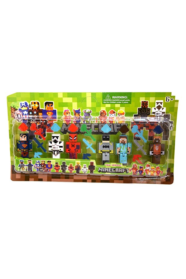 Minecraft Örümcek Adam Iskelet Vb 6 Karakterli 21 Parça Oyuncak - 1
