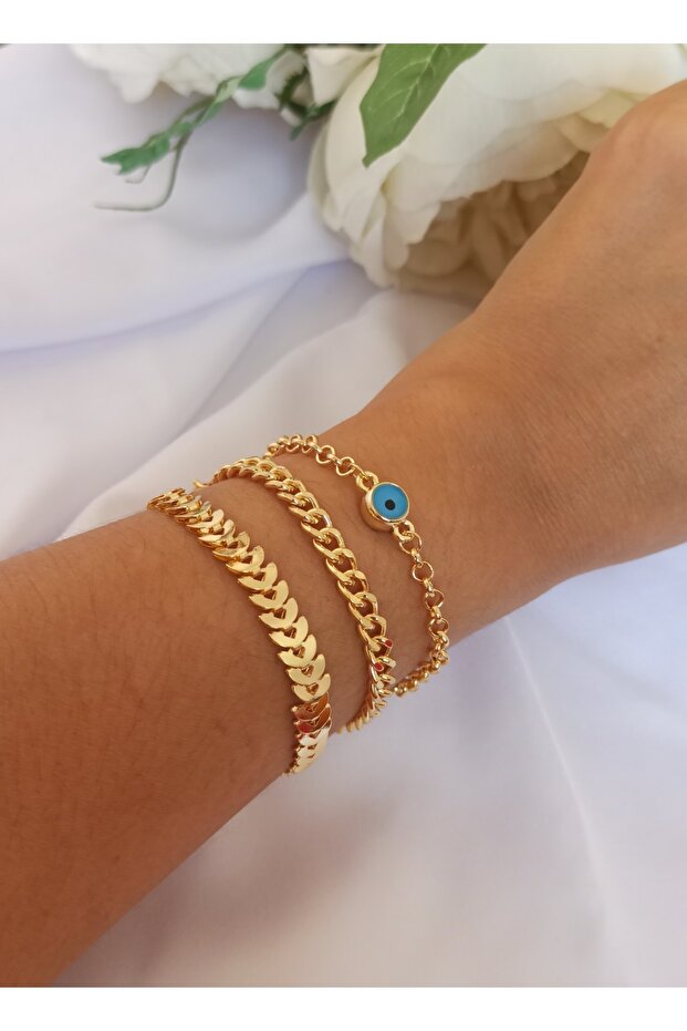 Evil Eye 3 Pieces Bracelet Set