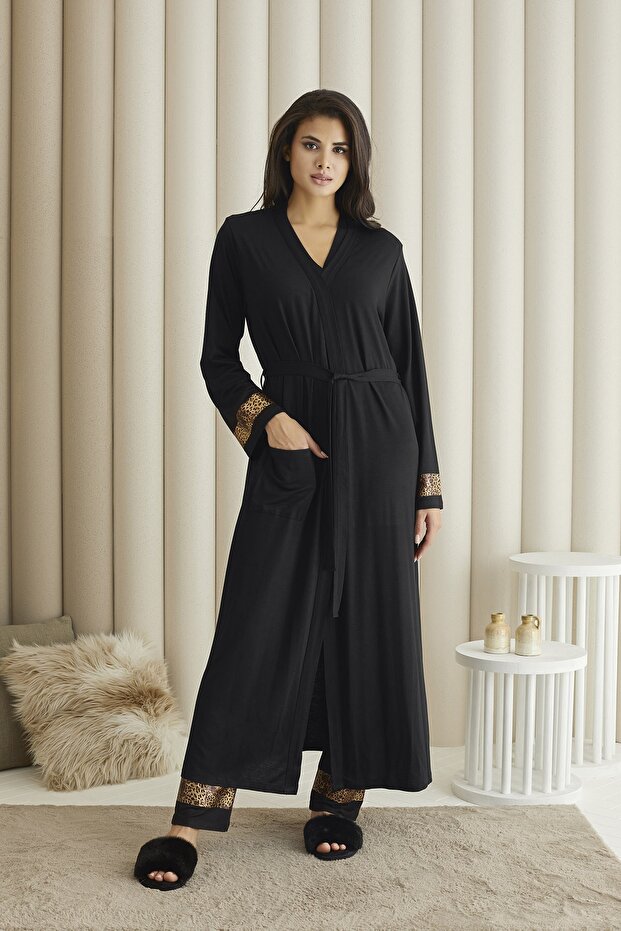 14261 Kadın Baskılı Tek Sabahlık - 1