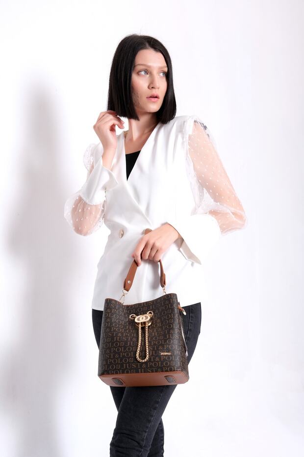 Women's Brown/Tan Color Hand/Shoulder Bag