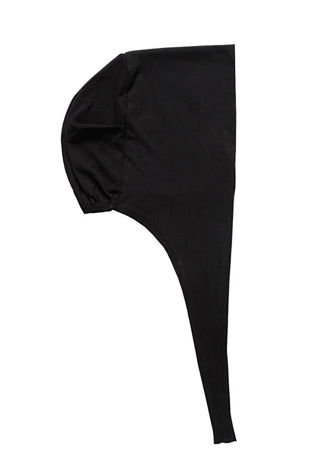 Black Hijab Tied Combed Cotton Bonnet