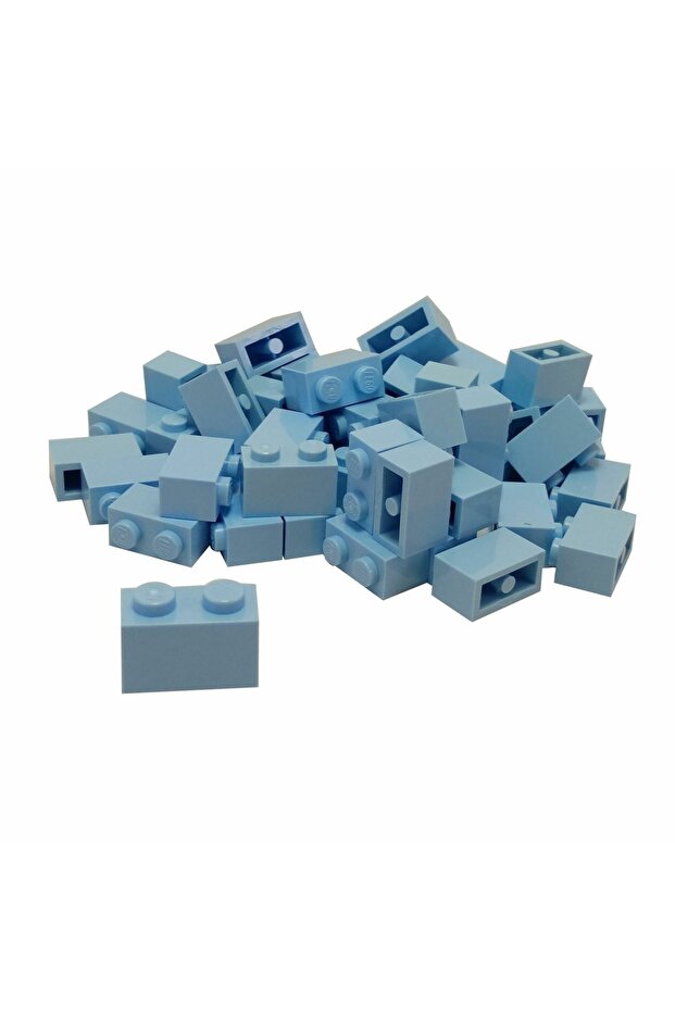 1 X 2 Light Blue Brick 6 Pcs Custom Moc Creator Brick Original Accessory