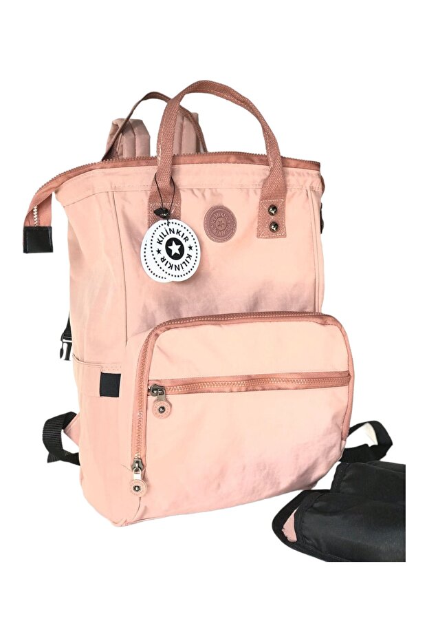 Mother-baby Stroller with Bottle Holding Device and Liquid-Proof Mother-Baby Care Backpack with Hanger