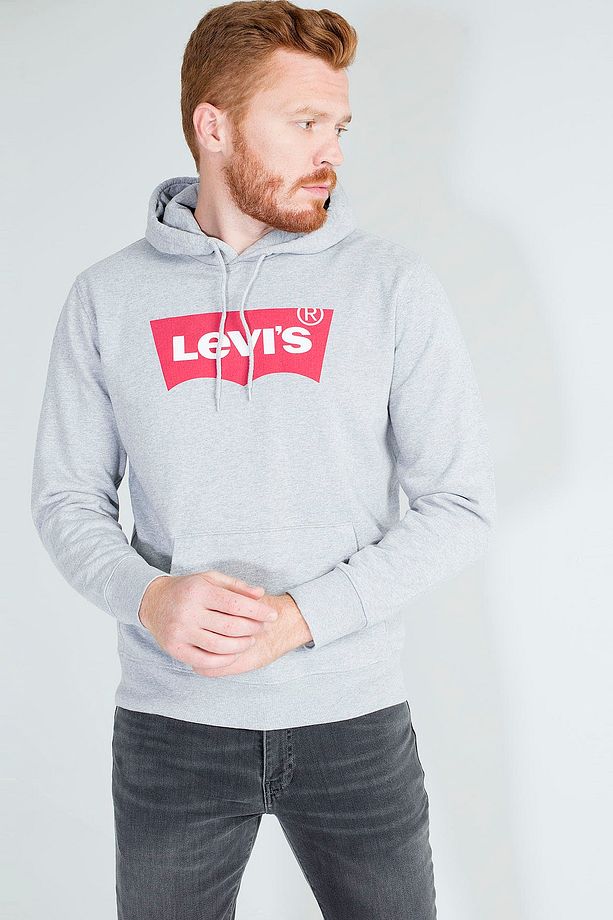 Pamuklu Regular Fit Kanguru Cepli Kapüşonlu Sweat Erkek Sweat A2441 - 1