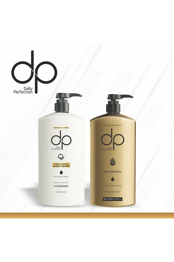1 Adet Pamuk Sütü Buğday Proteini 500 ml 1 Adet Çam Terebentin Saç Kremi 500 ml - 1
