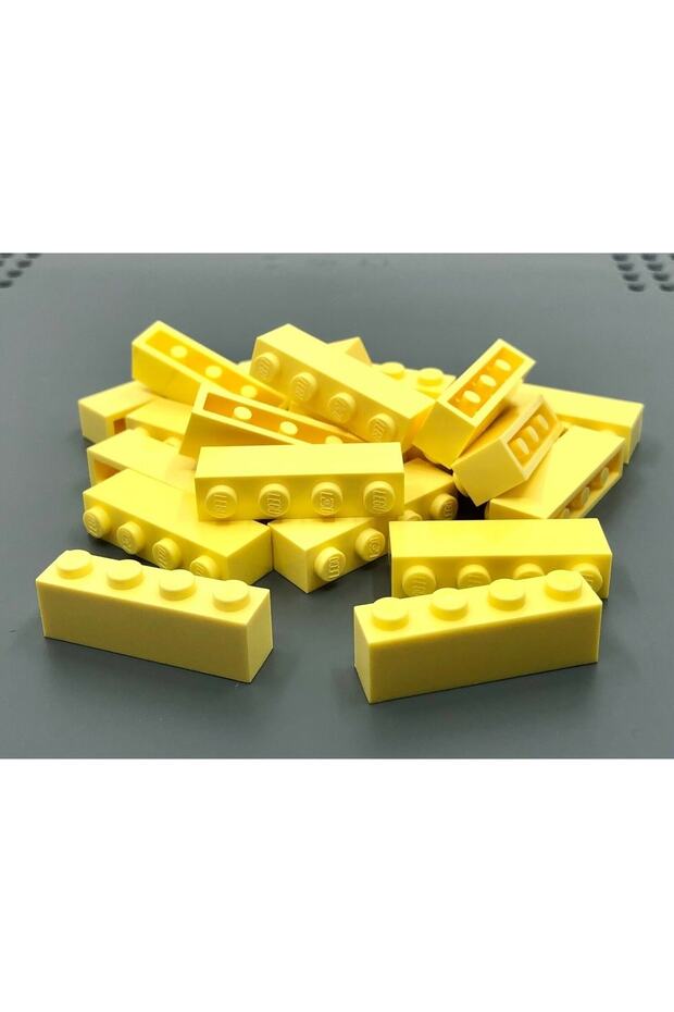 Aksesuar Custom Moc Creator Brick 1 X 4 Tuğla Açık Sarı 4 Adet Gönderilecek - 1