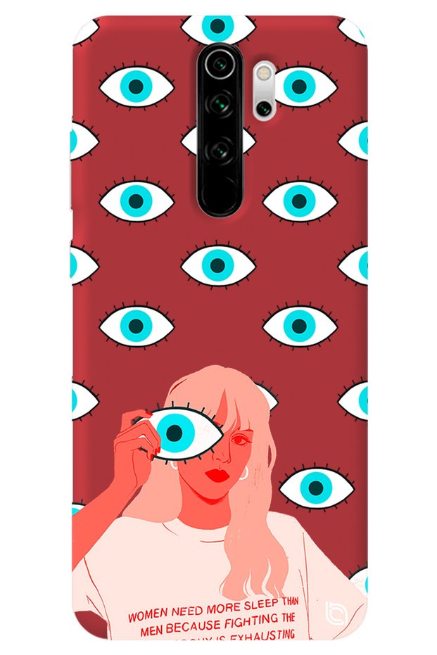 Xiaomi Redmi Note 8 Pro Red Premium Velvet Eye Patterned Silicone Phone Case