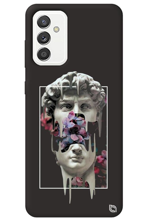 Samsung M52 Black Premium Velvet David Patterned Silicone Phone Case