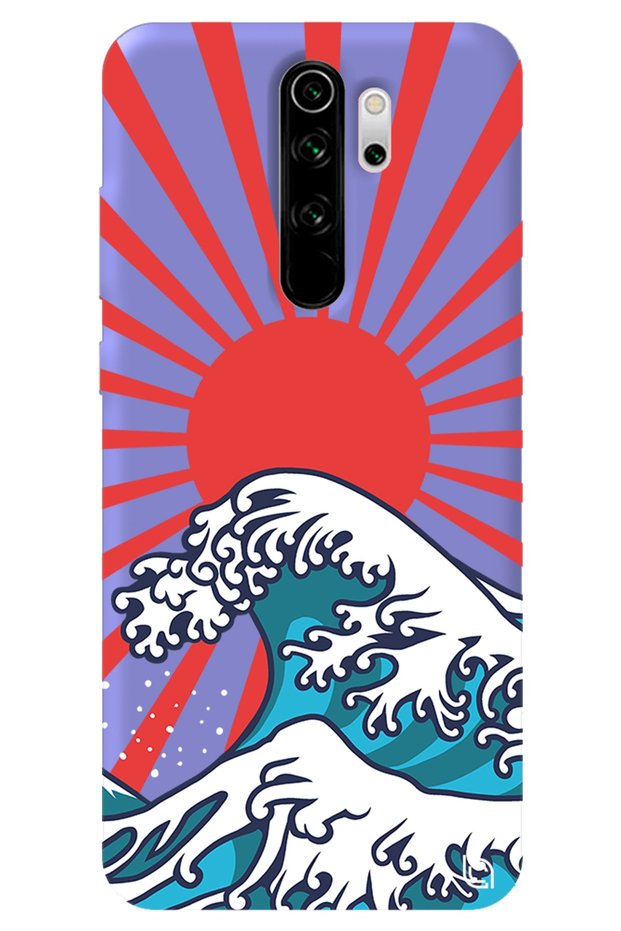 Xiaomi Redmi Note 8 Pro Lilac Premium Velvet Inside Japanese Patterned Silicone Phone Case