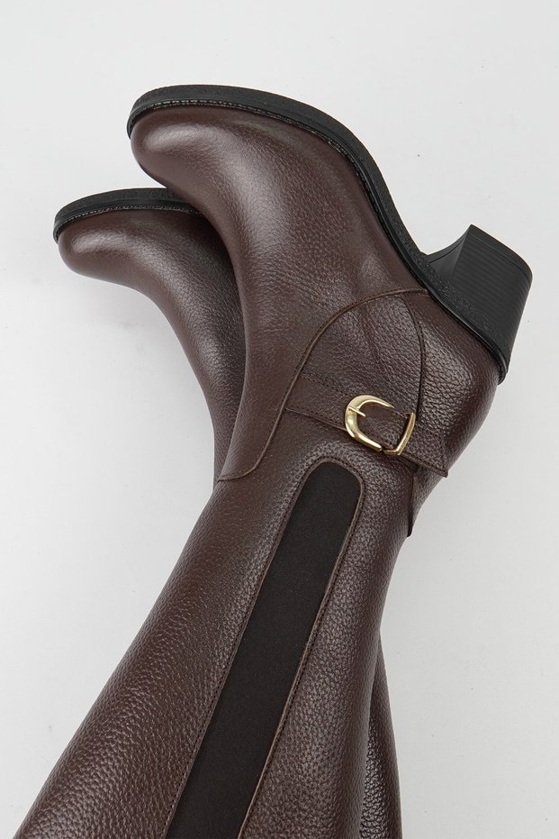 Women's Brown Genuine Leather Boots Size 35-40