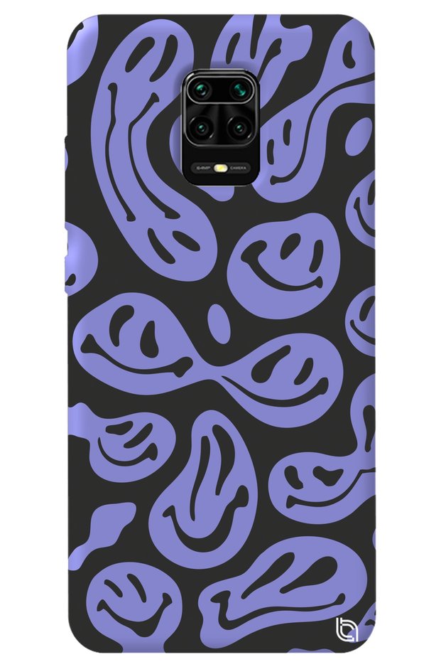 Xiaomi Redmi Note 9S Lilac Premium Velvet Inside Smile Patterned Silicone Phone Case