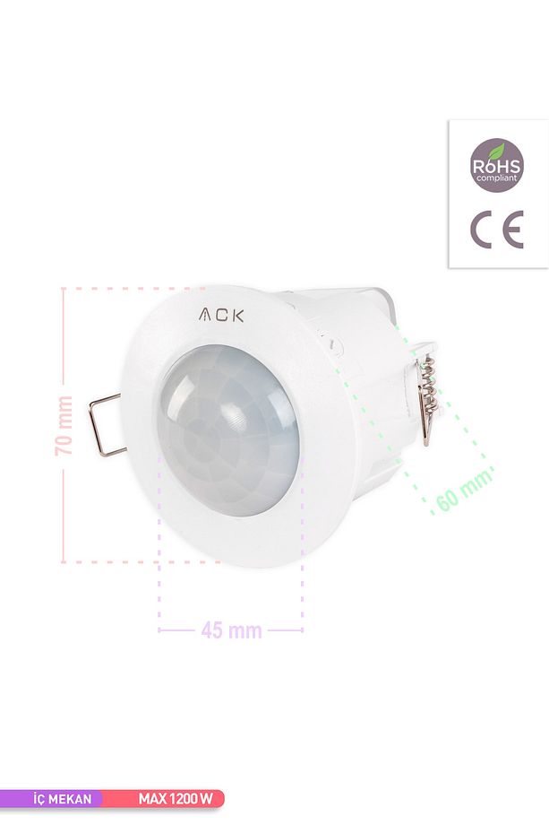 Ay31-01040 360 Derece Sıva Altı Hareket Sensörü - 4