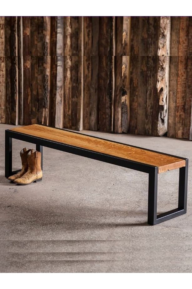 Burro Masif Bench, Bench Puf, Yatak Ucu Bench, Yemek Masası Bench - 1