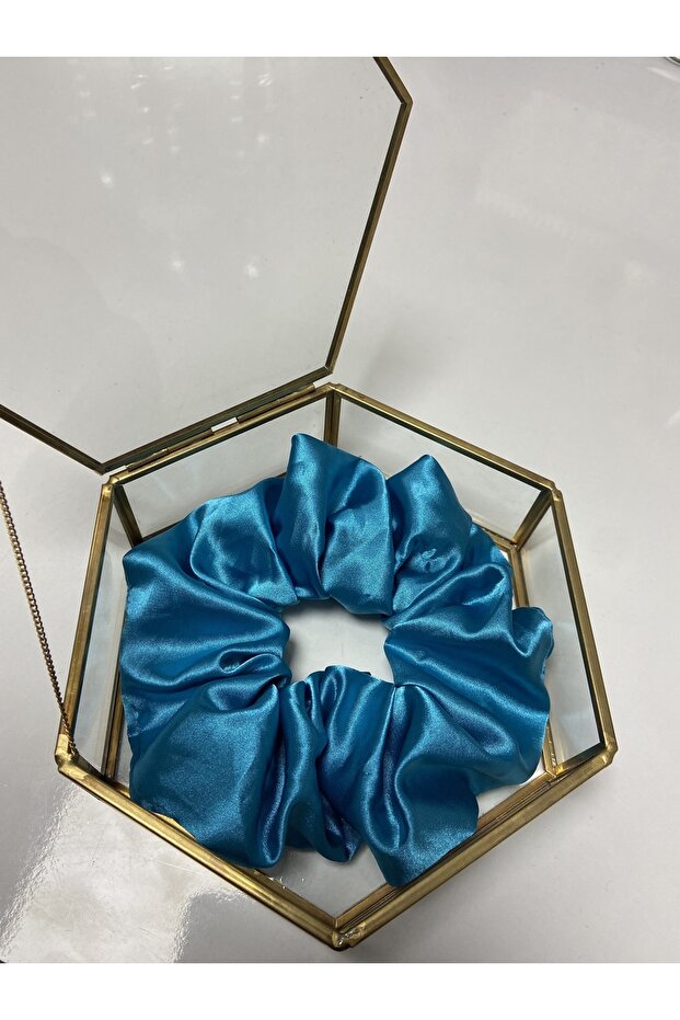 Τυρκουάζ μπλε Scrunchie - 1