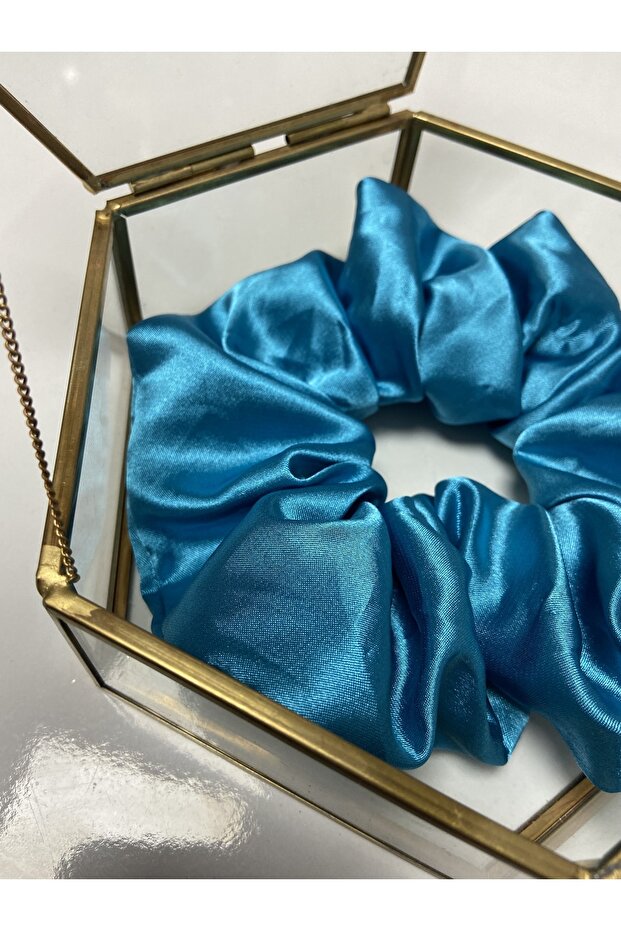 Τυρκουάζ μπλε Scrunchie - 2
