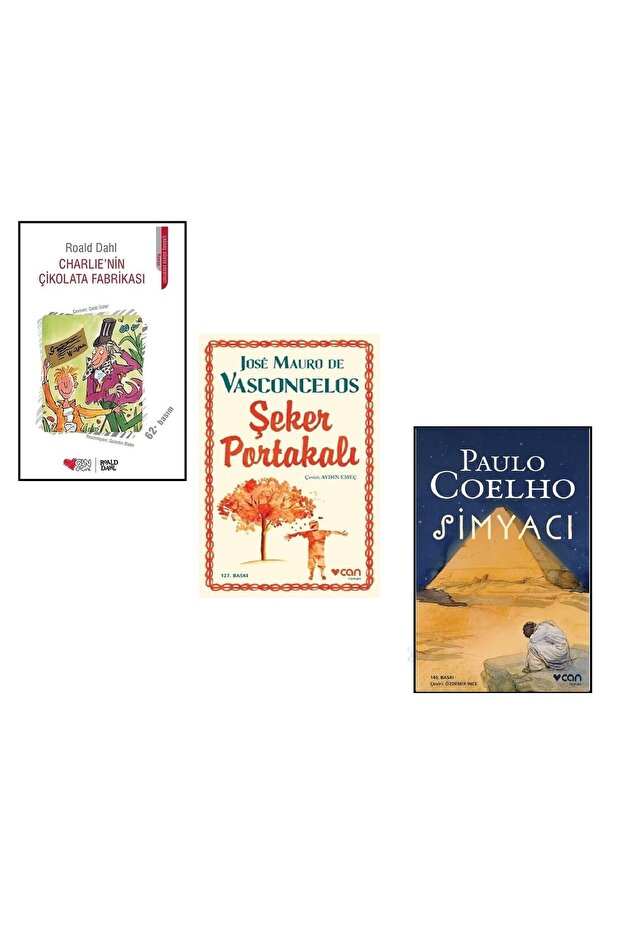 Şeker Portakalı, Charlie'nin Çikolata Fabrikası, Simyacı (set 3 Kitap)