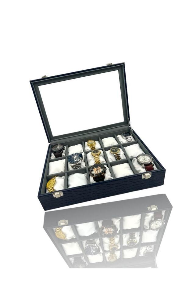Richbox 15-Piece Watch Box Mango Navy