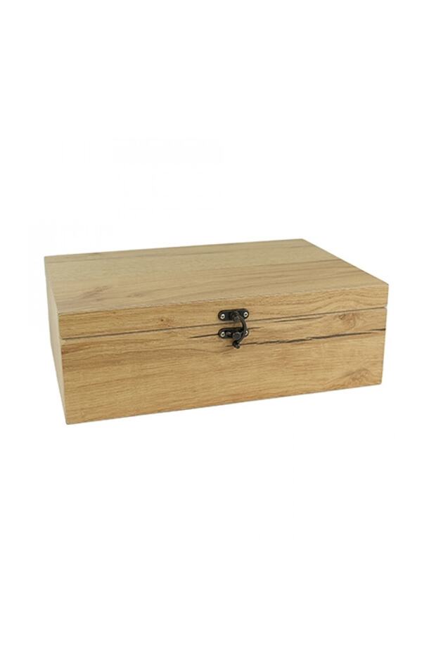 Decorative Gift Clip Wooden Box - Small Size Wooden Organizer Box - Makeup Box - Hobby Box