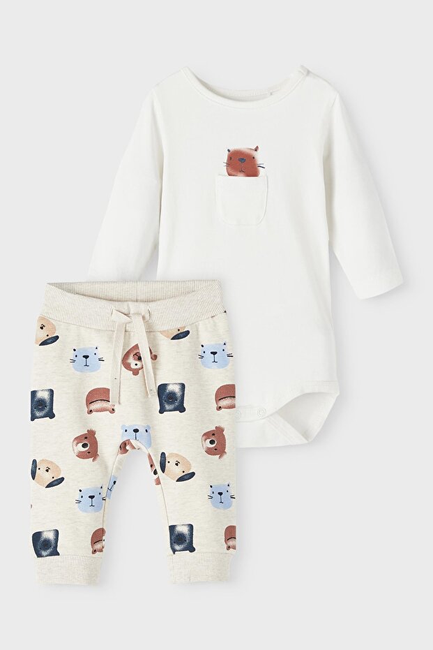 Weißer Baby-Body und Body - Name it - 3