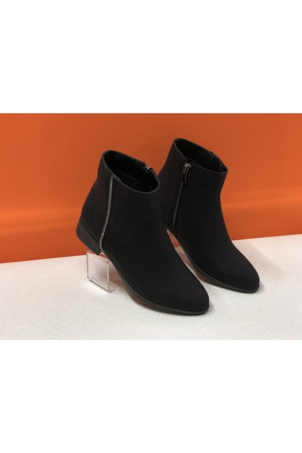 Taş Şeritli Kısa Düz Taban Kadın Boti Bot - 3