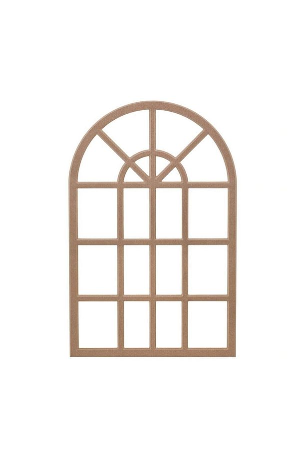 Hint Pencere Ayna Kanallı Boyanabilir Dekoratif Duvar Çerçeve 18mm Ham Mdf 50x70cm - 1