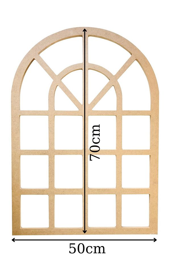 Hint Pencere Ayna Kanallı Boyanabilir Dekoratif Duvar Çerçeve 18mm Ham Mdf 50x70cm - 8