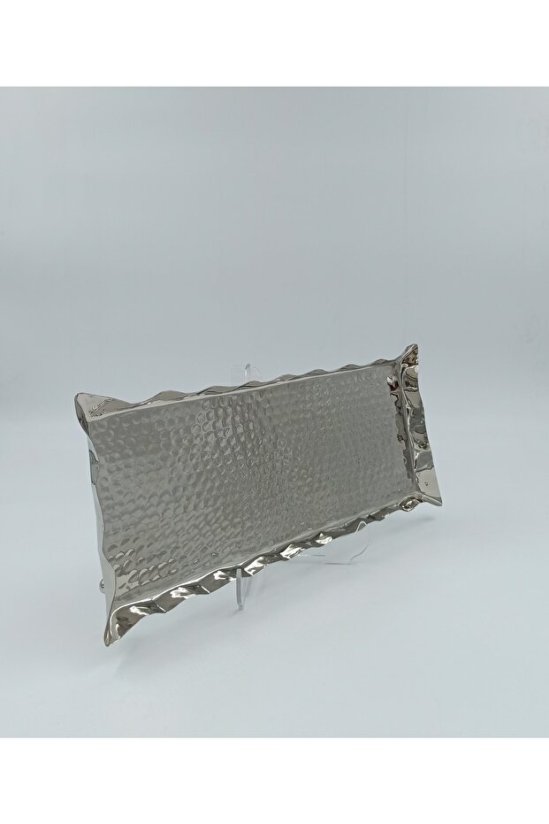 صينية مستطيلة من النحاس الفضي لشخصين - 2