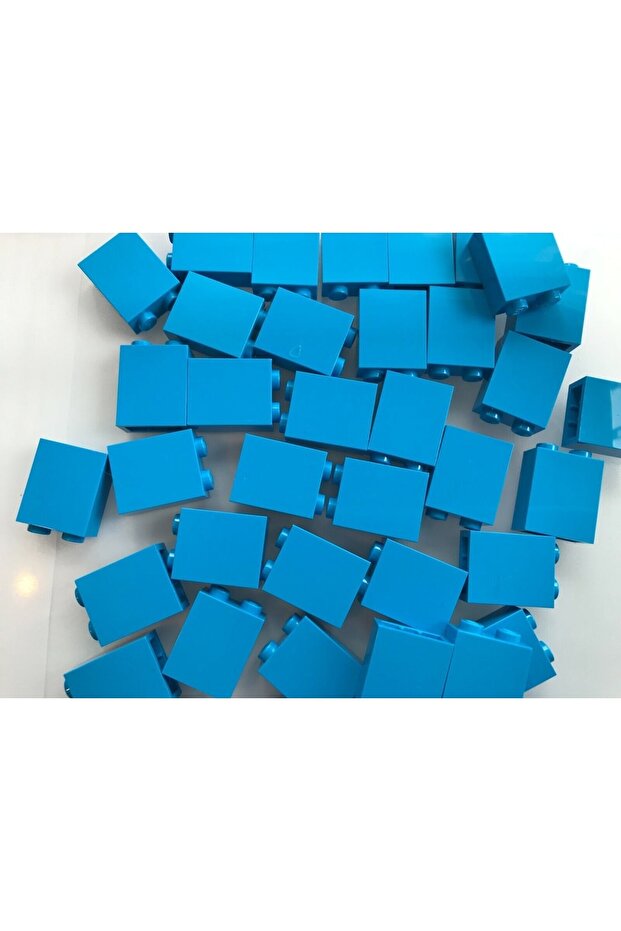 Original Accessory Custom Moc Creator Brick 1 X 2 X 2 Dark Azure Brick 4 Pieces to Send