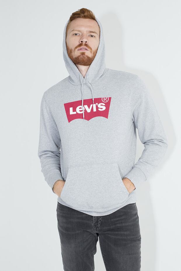 Pamuklu Regular Fit Kanguru Cepli Kapüşonlu Sweat Erkek Sweat A2441 - 6