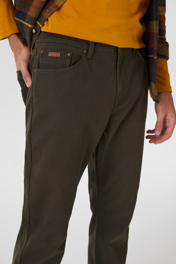 Jagger Porter Erkek Dokuma Pantolon Haki - 5