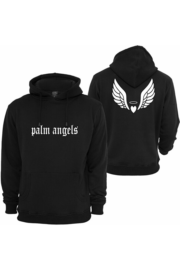 Palm Angels Design Black Unisex Hoodie