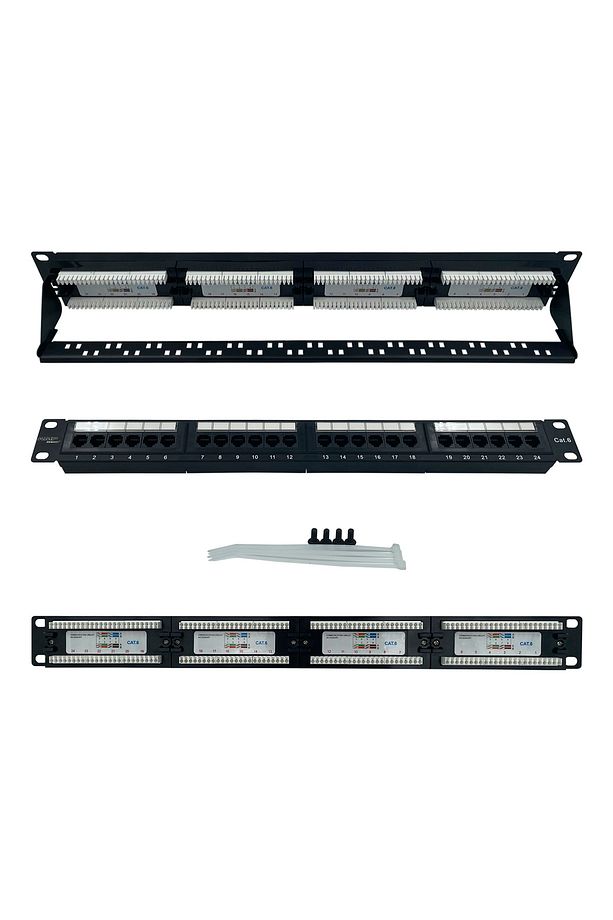 24port Cat6 Utp Modüler Dolu Patch Panel - 1