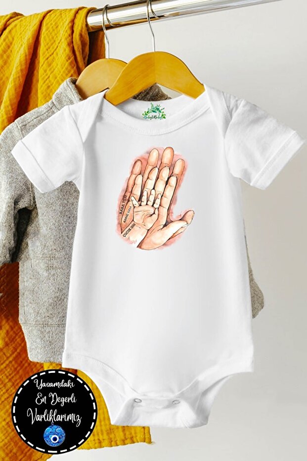 Name Writable Mommy Daddy Me 100% Cotton Short Sleeve Organic Printed Unisex Bodysuit