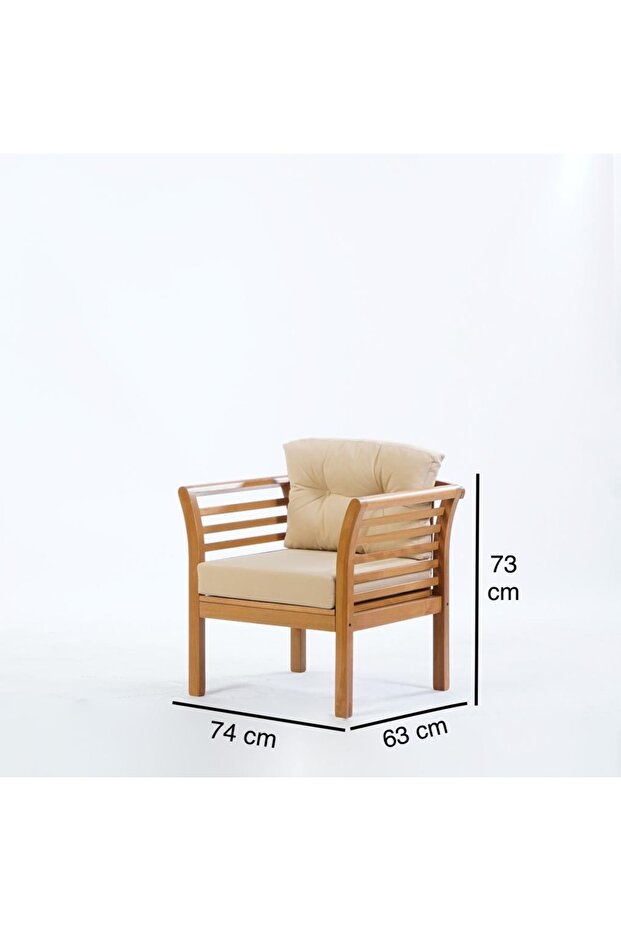 Simira Ahşap Demonte Tekli Berjer - 4