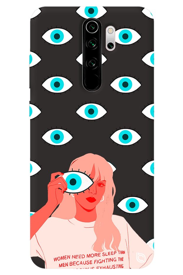 Xiaomi Redmi Note 8 Pro Black Premium Velvet Eye Patterned Silicone Phone Case
