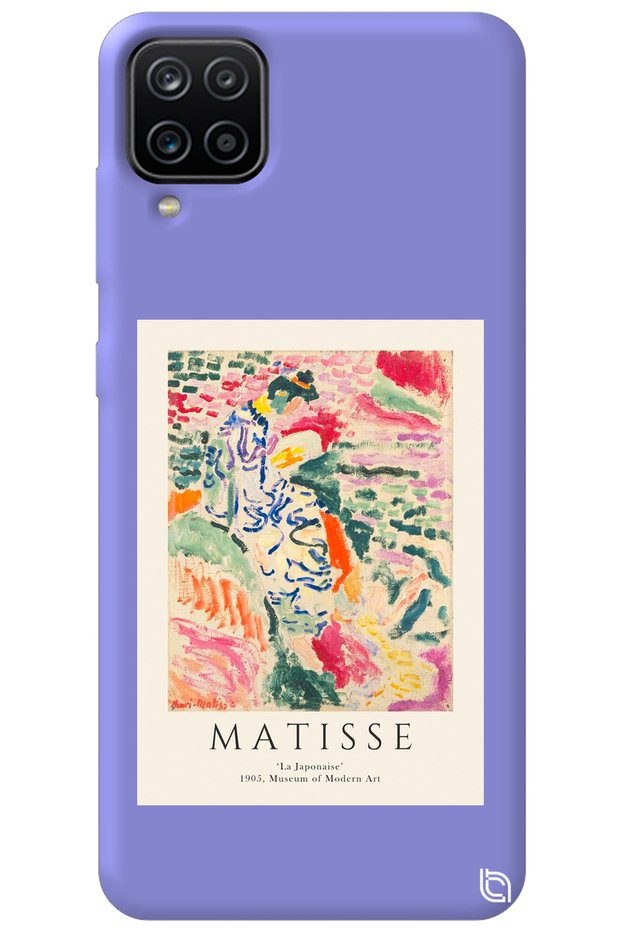 Samsung M12 Lilac Premium Velvet Matisse Patterned Silicone Phone Case