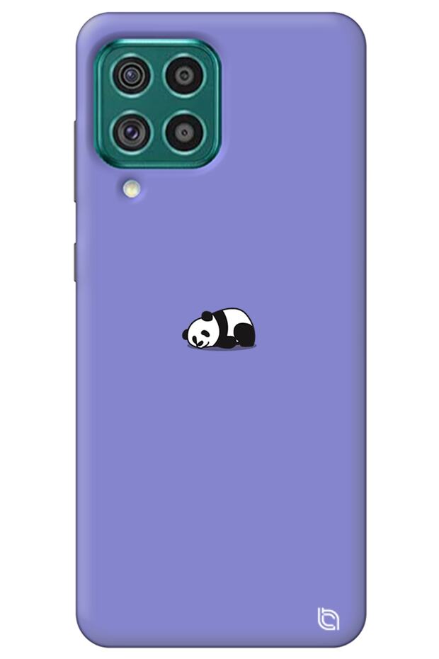 Samsung M53 Lilac Premium Velvet Panda Patterned Silicone Phone Case