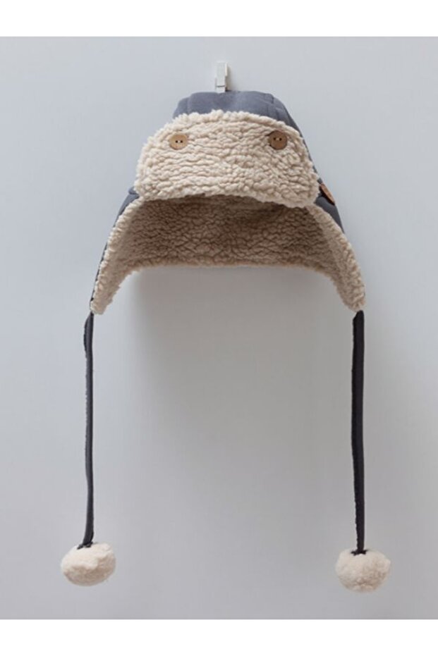 Smoked Pompom Fur Hat