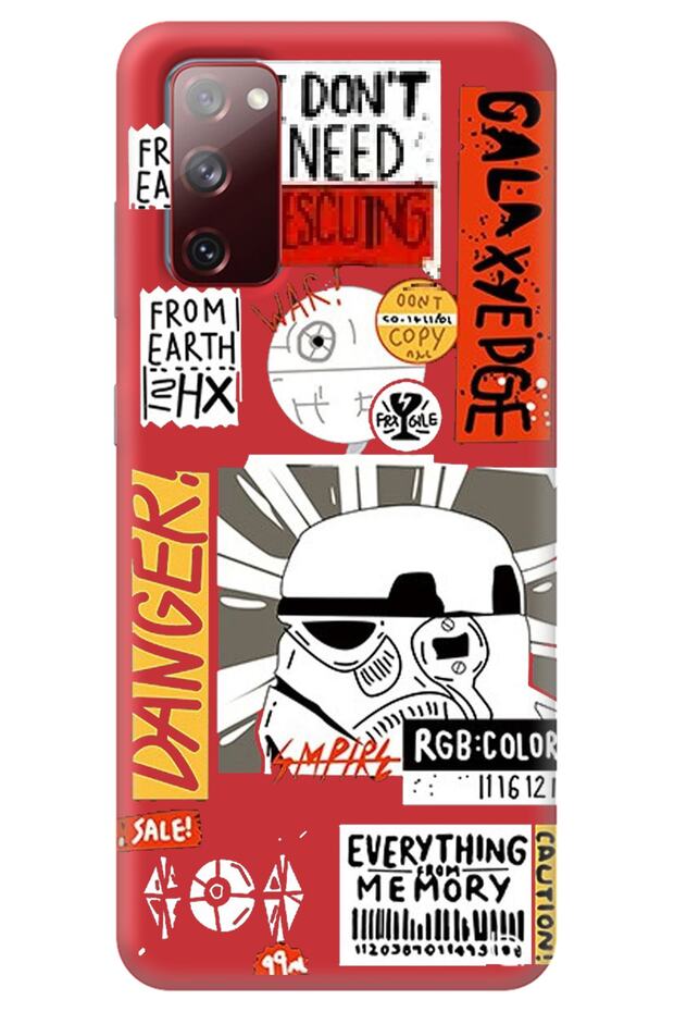 Samsung A02S Red Premium Velvet Danger Patterned Silicone Phone Case